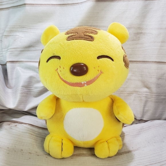 Metoo Kawaii Tiger Cat Plush Stuffed Animal 12 Inch Smiling Yellow Brown - Picture 1 of 10